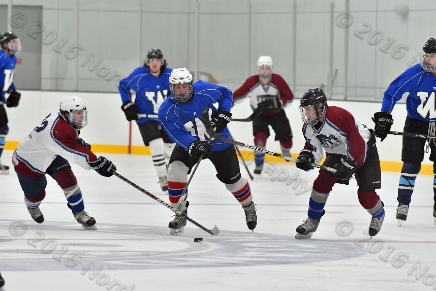Wheaton College Men\'s Ice Hockey vs Middlesex Community College. - Photo By: KEITH NORDSTROM